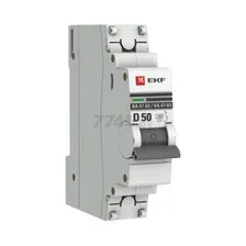Автоматический выключатель EKF PROxima ВА 47-63 1P 50А D 4,5кА (mcb4763-1-50D-pro)