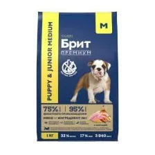 Брит Премиум Puppy & Junior Medium (Курица) 1 кг