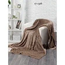 Плед Велсофт 180х200 см диз. Страйп 17-1316