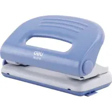 Дырокол Deli Pro 0118 10 листов (голубой/серый)