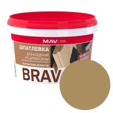 MAV Шпатлевка BRAVA ACRYL PROFI-1 для изделий из древесины дуб 0,5л (0,7 кг) (18 шт)