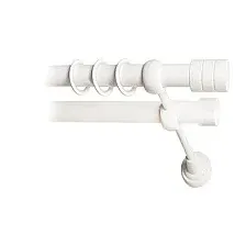 Карниз для штор Lm Decor Цилиндр 088 2р гладкий 25/19мм (белый глянец, 2.4м)