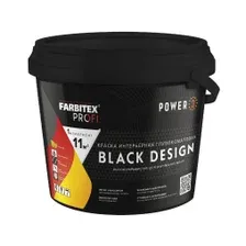 Краска Farbitex Profi Интерьерная глубокоматовая высокоукрывистая BlackDesign (5л, черный)