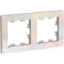 Рамка для выключателей и розеток Systeme (Schneider) Electric AtlasDesign ATN000402 (жемчуг, 2 поста)