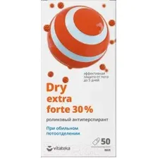 Антиперспирант шариковый VITATEKA Dry Extra Forte от обильного потоотделения 30% (50мл)