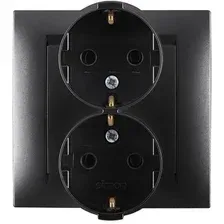 Розетка Simon 15 1590459-038 (графит)