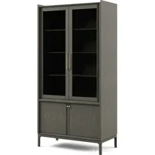 Шкаф-витрина Молодечномебель Брюгге D4 ВМФ-1684 (дуб виндзор)