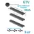 Ручка мебельная торцевая GTV  HEXA  320/360 мм.,  цвет чёрный (3 шт)