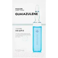 Маска для лица тканевая Missha Mascure Calming Solution Sheet Mask Guaiazulene успокаивающая (28мл)