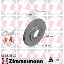 Тормозной диск ZIMMERMANN 600.3218.20 вентилируемый , передняя ось