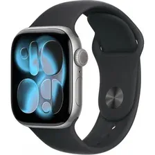 Apple Watch Series 11 46 мм (алюминиевый корпус, космический серый/черный, спортивный силиконовый ремешок)