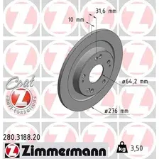 Тормозной диск ZIMMERMANN 280.3188.20 полный , задняя ось