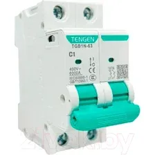 Выключатель автоматический Tengen TGB1N-63 2P 1A C 6kA 2M / TGB1N-63-2-01C