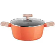 Кастрюля из кованного алюм. MAUNFELD MARTA 24 см 4.1 л стеклянная крышка арт. MCS41FA06CL