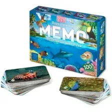 Настольная игра Нескучные игры Мемо 2 в 1 Пернатый мир и Подводный мир 8506