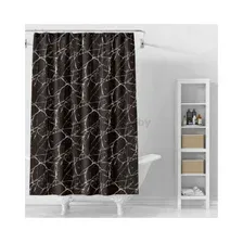 Шторка-занавеска для ванны Perfecto Linea Secret 36-118202 (черный мрамор)