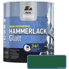 Эмаль Dufa Hammerlack на ржавчину гладкая RAL6005 (750 мл, зеленый мох)