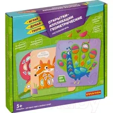 Развивающая игра Bondibon Открытки-аппликации геометрические / ВВ5030