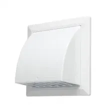 Решетка вентиляционная Storm KF-1717-F100GR с фланцем и обратным клапаном (170x170)
