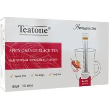 Чай пакетированный Teatone Черный Пряный апельсин (100пак)