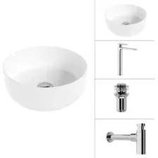 Умывальник Lauter 21499-31 + Reef 21CK8678C + сифон 21635CH + дон.клапан 21190CH (хром)