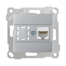 Розетка компьютерная RJ-45 MUTLUSAN Rita нержавеющая сталь (2200-140-0182)