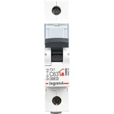 Выключатель автоматический Legrand TX3 1P C 63A 6кА 1M 404034