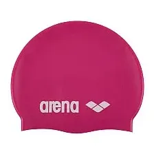 Шапочка для плавания ARENA Classic Silicone Cap 91662 91 (fuchsia/white)