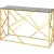 Консольный стол Stool Group Арт Деко 120x40 ECST-015-TG-SK (стекло Smoke/сталь золото)