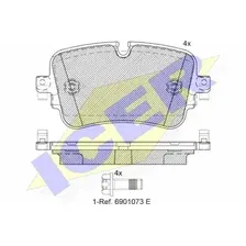 Тормозные колодки дисковые задняя ось ICER 182248