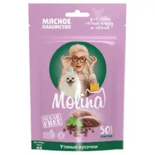 Лакомство Molina для собак мелких пород и щенков, Утиные кусочки, 50 г