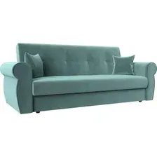 Диван Лига диванов Лига-019 118335 (велюр, бирюзовый/подушки бирюзовый)