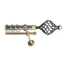 Карниз для штор Lm Decor Вираж 098 2р витой 25/16мм (антик, 3.6м)