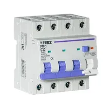 Дифференциальный автомат Dr.Ferz FMO-EL-3P+N 32A 30mA 6kA AC C 4M 22100223FERZ