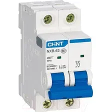Выключатель автоматический Chint NXB-63S 2P 2A 4.5кА C 296783