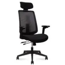 Кресло офисное Norden Miller / LF2452A (черный, пластик/черный, ткань/черный, сетка)