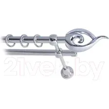 Карниз для штор Lm Decor Наутилус 012 2р гладкий (хром, 4м)