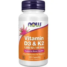 Витамин Now Foods Vitamin D3 & K2 1000iu (120 капсул)