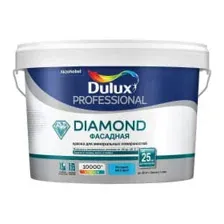Краска в/д фасадная DULUX Prof. DIAMOND Фасадная Гладкая матовая белая ,  2,5 л