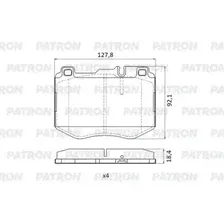 Тормозные колодки дисковые передняя ось PATRON PBP220