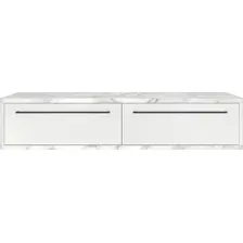 Туалетный столик без зеркала Shtabe Royal 5210 эко (мрамор каррара/р.черная)