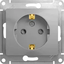 Розетка Systeme Electric Glossa GSL000345 (алюминий)