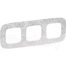 Рамка Legrand Valena Allure 754343 (нарцисс/хром)