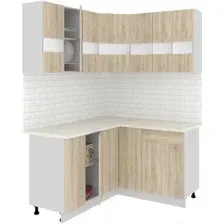 Готовая кухня Кортекс-мебель Корнелия Экстра 1.5x1.4м (дуб сонома/мадрид)