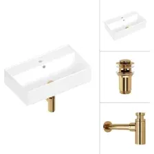 Умывальник Lauter 21855 + клапан 21190G + сифон 21635G (золото)