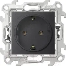 Розетка Simon 2420434-038, графит