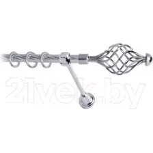 Карниз для штор Lm Decor Вираж 098 1р витой (хром, 1.8м)