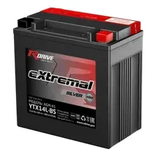 Мотоциклетный аккумулятор RDrive eXtremal Silver YTX14L-BS (12 А·ч)