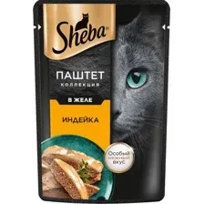 Влажный корм для кошек Sheba Для взрослых кошек Паштет в желе. Индейка (75г)