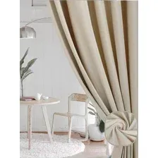 Комплект штор Soft Lines Бархат 9138-E4 (150x270, молочный)